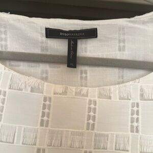 BCBGMaxAzria Ivory Textured Top